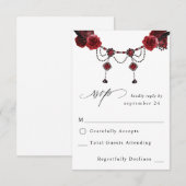 Red Rose Floral & Crystal w Meal RSVP 2 (Voorkant / Achterkant)