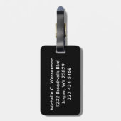 ← Red Rose Floral Design | Monogram Bagagelabel (Achterkant verticaal)