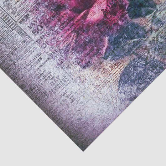 Red Rose Floral Ephemera ontkoppeling Tissuepapier (Detail)