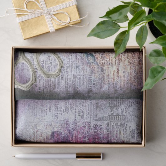 Red Rose Floral Ephemera ontkoppeling Tissuepapier (Geschenk)