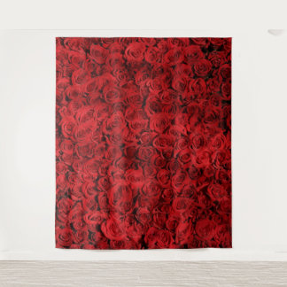 Red Rose Floral Foto Achtergrond Bosbouw Wandkleed