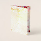 Red Rose Floral Heart Moederdag Dance Party Gold Folie Kaarten (Voorkant)