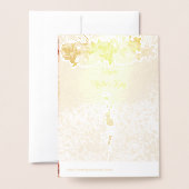 Red Rose Floral Heart Moederdag Dance Party Gold Folie Kaarten (Met envelop)