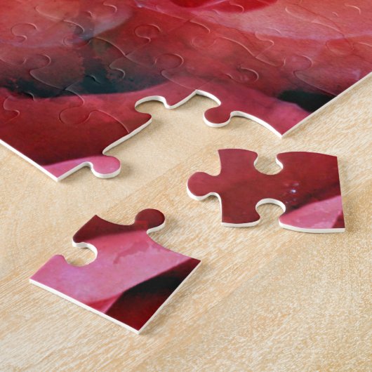 Red Rose Floral Natuur Lijst Uw foto toevoegen Legpuzzel (Zijkant)