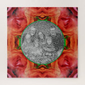 Red Rose Floral Natuur Lijst Uw foto toevoegen Legpuzzel (Verticaal)