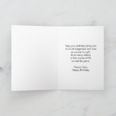 Red Rose Floral op persoonlijke titel 65th Birthda Kaart (Binnen)