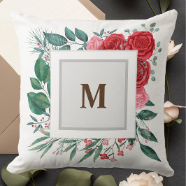 Red Rose Floral Pattern Sierkussen