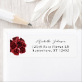 Red Rose Floral Return Label (Insitu)