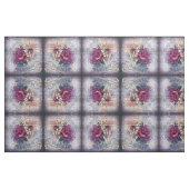 Red Rose Floral Scissors Ephemeral Pattern Stof (Fat Quarter)