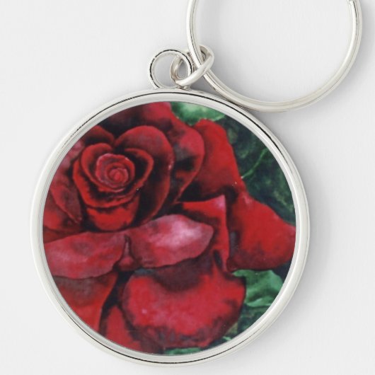 "Red Rose" Floral Sleutelhanger (Voorkant)