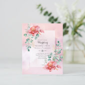 Red Rose Floral Wedding Invitation (Staand voorkant)