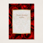 Red Rose Floral Wedding Save the Date Visitekaartjes (Achterkant)