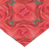 Red Rose Flower Abstract Natuur Pattern Korte Tafelloper (Hoek)