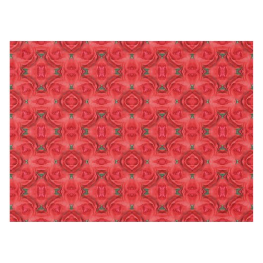 Red Rose Flower Abstract Natuur Pattern Tafelkleed (Voorkant (Horizontaal))