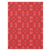 Red Rose Flower Abstract Natuur Pattern Tafelkleed (Voorkant)