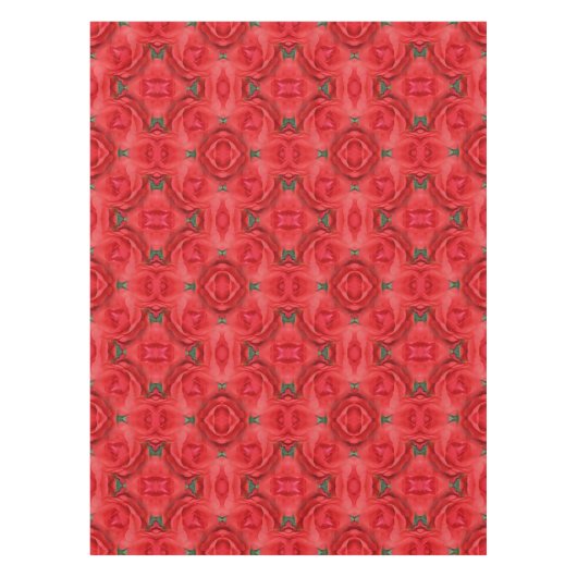 Red Rose Flower Abstract Natuur Pattern Tafelkleed (Voorkant)