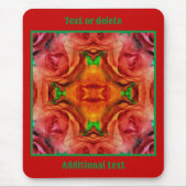 Red Rose Flower Abstract Verdrietig Gepersonalisee Muismat (Voorkant)
