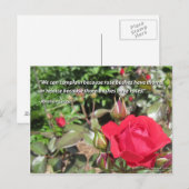 Red Rose Flower Briefkaart met dankbaarheid Quote (Voorkant / Achterkant)