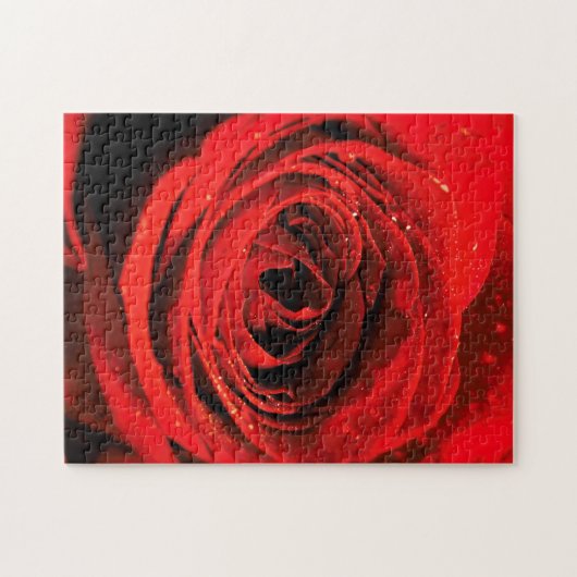 Red Rose Flower Creative Jigzaag Puzzle Legpuzzel (Horizontaal)