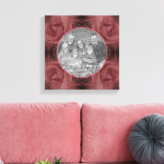 Red Rose Flower  Creëer Uw eigen foto Canvas Afdruk (Insitu (Woonkamer))