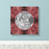 Red Rose Flower  Creëer Uw eigen foto Canvas Afdruk (Insitu (Houten vloer))