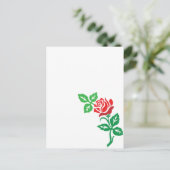 Red Rose Flower Design – Classic Floral Beauty Briefkaart (Staand voorkant)