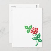 Red Rose Flower Design – Classic Floral Beauty Briefkaart (Voorkant / Achterkant)
