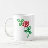 Red Rose Flower Design – Classic Floral Beauty Koffiemok (Links)