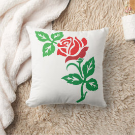 Red Rose Flower Design – Classic Floral Beauty Kussen