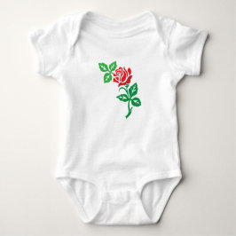 Red Rose Flower Design – Classic Floral Beauty Romper