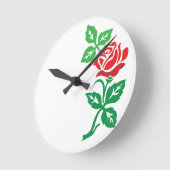Red Rose Flower Design – Classic Floral Beauty Ronde Klok (Hoek)
