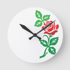 Red Rose Flower Design – Classic Floral Beauty Ronde Klok