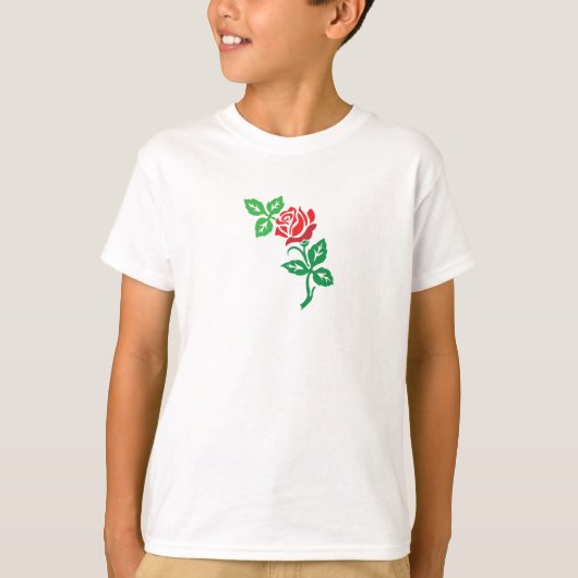 Red Rose Flower Design – Classic Floral Beauty T-shirt (Voorkant)