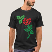Red Rose Flower Design – Classic Floral Beauty T-shirt (Voorkant)