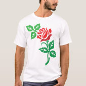 Red Rose Flower Design – Classic Floral Beauty T-shirt (Voorkant)