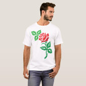 Red Rose Flower Design – Classic Floral Beauty T-shirt (Voorkant volledig)