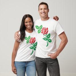 Red Rose Flower Design – Classic Floral Beauty T-shirt
