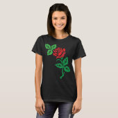 Red Rose Flower Design – Classic Floral Beauty T-shirt (Voorkant volledig)