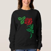 Red Rose Flower Design – Classic Floral Beauty Trui (Voorkant)
