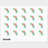 Red Rose Flower Design – Classic Floral Beauty Vierkante Sticker (Vel)