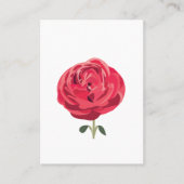 Red Rose Flower Floral Roos Visitekaartje (Voorkant)