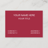 Red Rose Flower Floral Roos Visitekaartje (Achterkant)