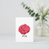 Red Rose Flower Floral Roos Visitekaartje (Staand voorkant)