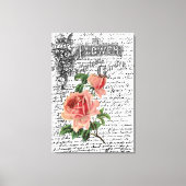 Red Rose  Flower Garden ARt Canvas Afdruk (Voorkant)
