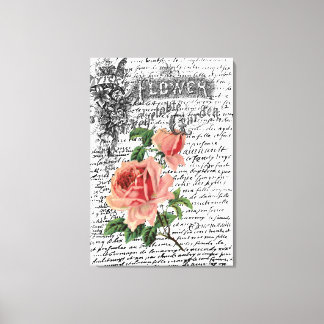 Red Rose  Flower Garden ARt Canvas Afdruk
