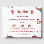 Red Rose Flower Language Gastenboek (Achterkant)