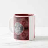 Red Rose Flower Natuur Lijst Uw foto toevoegen Tweekleurige Koffiemok (Voorkant links)