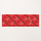 Red Rose Flower Natuur Patroon op maat Yogamat (Voorkant (horizontaal))