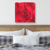 Red Rose Flower Photo Closeup Canvas Afdruk (Insitu (Slaapkamer))
