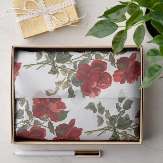 Red Rose Flower  Valentijn Bouquet Tissuepapier (Geschenk)
